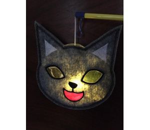 Stickdatei ITH - Halloween Laterne Katze inkl. Süßigkeitenverstecker